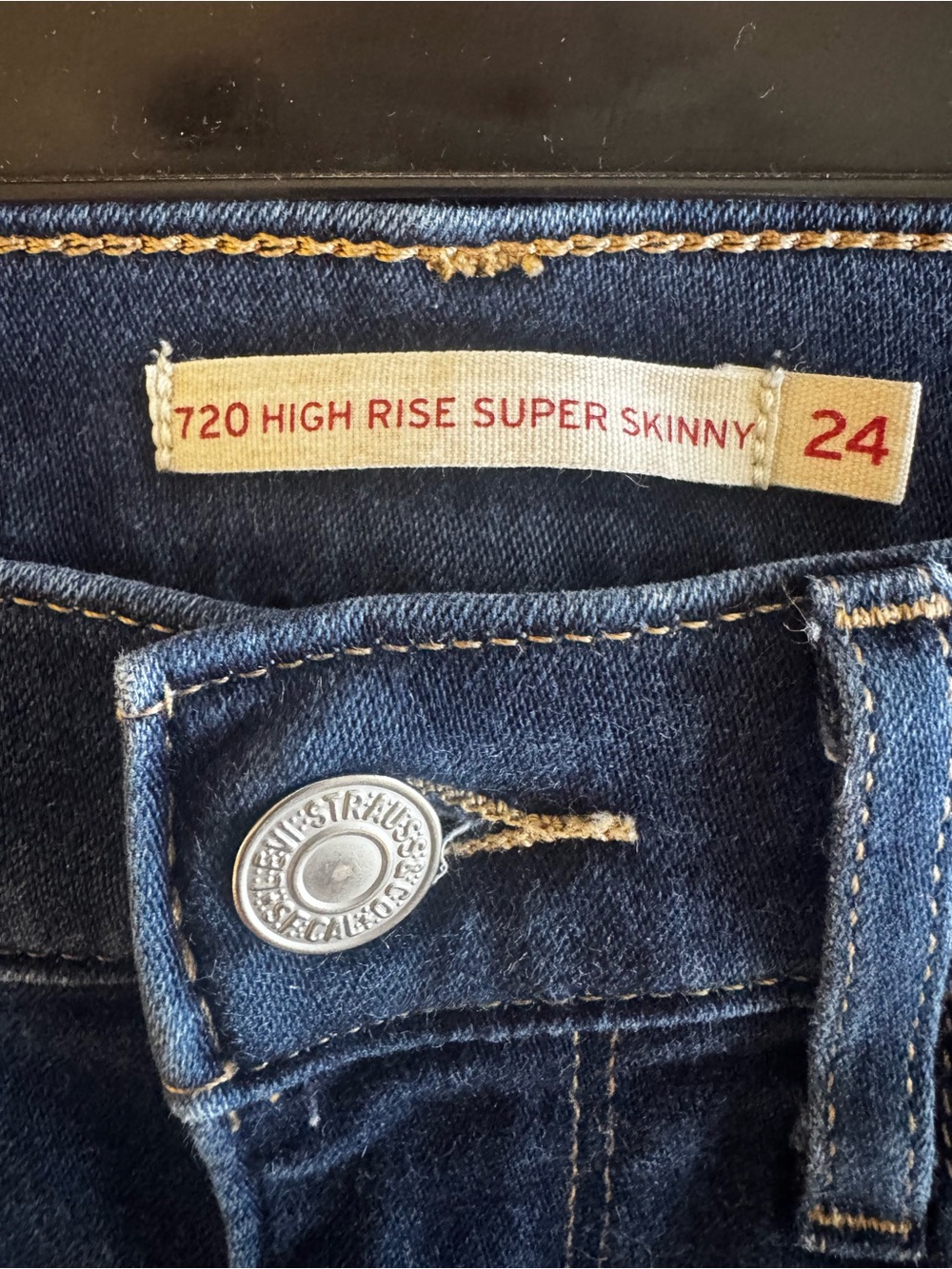 Levi's 720 High Rise Super Skinny Jeans - Dark Blue